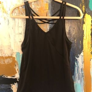 Splits 59 Black Medium V-neck Active Tank Top EUC
